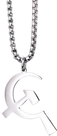 BENHRFTHO Hammer and Sickle Pendant Necklace Jewelry Gift For Women Men