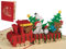 LINPOPUP®, Pop-Up Karte Weihnachten, Weihnachtszug - Lokomotive - Karte, 3d Weihnachtskarte, Geschenkkarte zum Weihnachtsfest, Weihnachtslok, Eisenbahn, N427