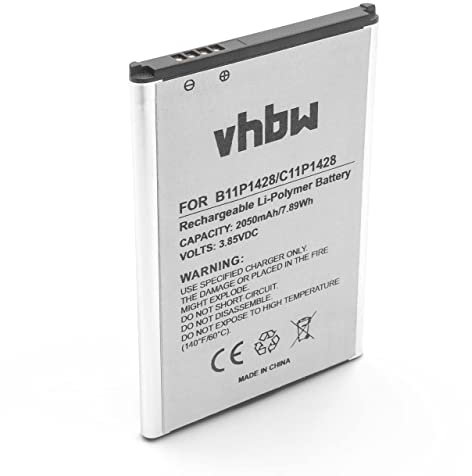 vhbw Li-Ion Akku 2050mAh (3.85V) kompatibel mit Handy Smartphone Telefon Asus X009DB, ZB452KG, ZenFone Go 4.5, ZenFone Go ZB450KL, ZenFone Go ZB452KG