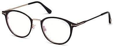 Tom Ford Unisex-Erwachsene FT5528 002 49 Brillengestelle, Schwarz (Nero OPACO)