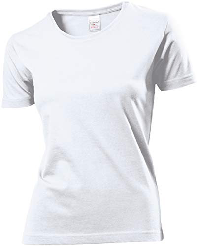 Stedman Classic-T Women Rundhals T-Shirt für Damen, Größe:XS, Farbe:White