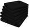 Rollmayer 6er Set Stuhlkissen Stuhlauflage Sitzkissen Sitzpolster Auflage für Stühle in Haus und Garten Kollektion Vivid (Schwarz 34, 40x40x4cm)
