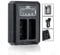 BLS-5 USB Dual Battery Charger Adapter for Olympus E-M5 Mark III, E-M10, E-M10 II, E-M10 III, E-PL9, E-PL8, E-PL7, E-PL6, E-PL5, STYLUS 1, Digital Camera for Olympus BLS-1/BLS-5/BLS-50 Battery