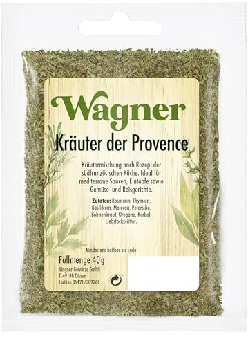 Wagner Green Forest Kräuter der Provence (1 x 40 g) | Getrocknete Küchenkräuter für Gemüse- und Reisgerichte