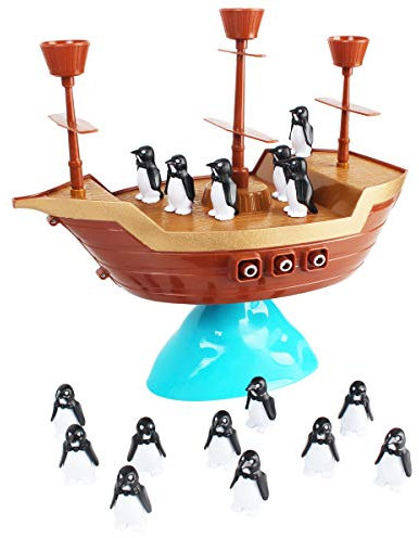 FeiWen Balance Spielzeug Pinguin-Piratenschiff Brettspiele Piratenschiff Gleichgewichtsspiel Spaß Brettspiel Spielzeug