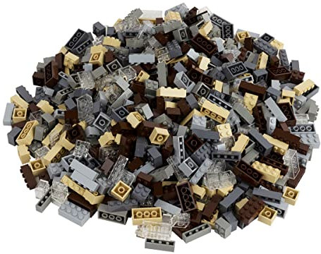 Q-Bricks Briques Créatives Classiques – Ensemble de 1000 Pièces - 2,2 kg | 3 Formes de Briques : 1x4, 2x2, 2x4 | 6 Couleurs | Compatible avec Toutes Les Grandes Marques (Mélange Construction)