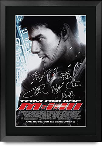 HWC Trading FR A3 Mission Impossible 3 Movie Poster Tom Cruise Gifts Printed Poster Signed Autogramm Bild für Movie Memorabilia Fans - A3 Framed