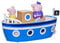 Peppa Pig Grandpa Pig’s Cabin Boat Preschool Toy: 1 Figure, Removable Deck, Rolling Wheels, for Ages 3 and Up