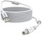 Cable de impresora MOSWAG Cable de escáner Cable de impresora USB 5M Cable de escáner USB tipo A a tipo B Alta velocidad Compatible con HP, Canon, Epson, Dell, Lexmark, Brother, Xerox, Samsung y otros