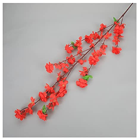 TGRTY Künstliche gefälschte Blumen Künstliche Kirschbaum Rosa Sakura Zweig Seide 120cm DIY Künstliche Blumen Blumenwand Hochzeit Dekoration Home Outdoor Decor Partydekoration mit künstlichen Blumen