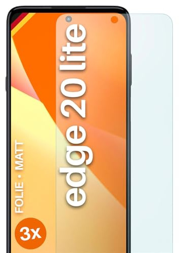 moex FlexProtect matte Schutzfolie für Motorola Edge 20 Lite Displayschutz Folie matt gegen Reflexionen, Anti Reflex Handyfolie mit Sonnenschutz, Kompatibel mit jeder Handyhülle, 3 Stück