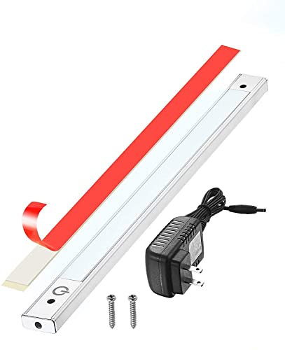 JINHH 12 Unterkabinenbeleuchtung 4000 K – Unterbaubeleuchtung und Unterkabinenbeleuchtung mit 12 V Adapter und Sensorschalter