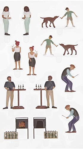 Rico Design Gel Sticker FIGURICO 1 Bogen 19,5x9,5cm Aufkleber kleben Kleber Stickeralbum Sticker aufkleben Gartenparty