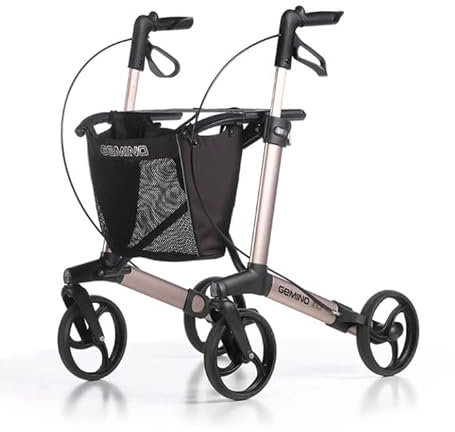 SoNa24 -Leichtgewicht Rollator GEMINO 30 | Farbe: champagner | nur 7,4 kg | top Qualität