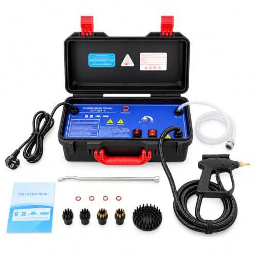 SHZICMY 3000W Dampfreiniger Handgerät, Tragbarer Multifunktionaler Dampfreiniger, Hochdruckreiniger Hochtemperatur Hochdruck, Fleckenentfernung für Küchenmöbel Badezimmer Auto