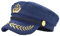 Pinsway Klassischer Kapitänsmütze mit bestickter Königskrone, Newsboy Cap Chauffeur Hüte, Boot Yacht Hut Nautisch 1. Kreuzfahrt Kostüm (Navy)