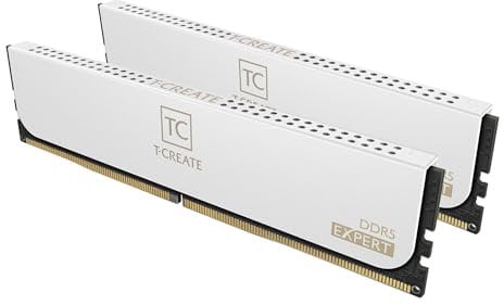 TEAMGROUP T-Create Expert Overclocking 10L CL34 DDR5 32GB Kit (2 x 16GB) 7200MHz (PC5-57600) Intel XMP 3.0 & AMD Expo Compatible A-DIE Desktop Memory Module Ram White - CTCWD532G7200HC34ADC01