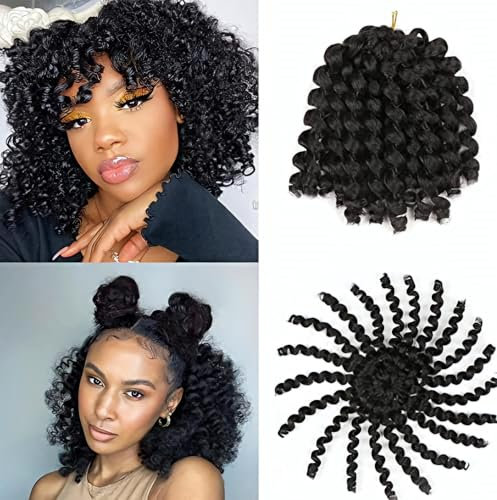 1B, 8 20cm / WAND CURL / 240Gr / 3 teilige Packung wellenförmiger extensions für flechten crochet/pro Stück 20 Strähnen 80G / Premium Haar echthaar Look + Duschhaube und Haken gratis