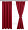 DWCN verdunkelungsvorhänge Dicke Thermovorhänge mit Kräuselband gardinen mit Vorhang-Krawatten, 200x140cm(HöhexBreite), Rot, 2er Set