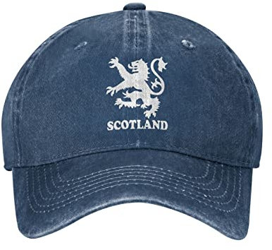 Lsjuee Lion Rampant Scotland Schottischer Unisex-Cowboyhut, Baseballkappe, verstellbar, für Sport, Golf, Denim, Casquette-Kappe, Schwarz