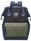 Kah & Kee Polyester Laptop Rucksack Wasserdicht Anti diebstahl Wickeltasche Universität Damen Herren (Tricolor, Klein) (Olive/Marineblau II, Groß)