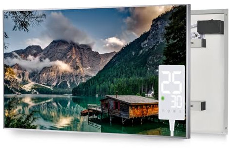 Coldfighting 300W Air Art Far Infrared Electric Panel Heater, Eco Electric Radiators Wall Mounted/Ceiling Mounted/Under Desk, Touch Control Energy Efficient, Safety Overheating Protection