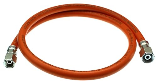 Propanschlauch 1/4 x 3/8 in verschiedenen Längen Schlauch mit unterschiedlichen Anschlüssen 17er + 19er Schlüsselweite (3 Meter)