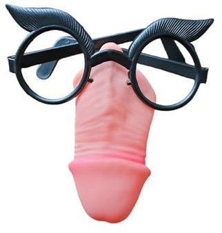 Penis Nase mit Brille | Maske für Junggesellenabschied | lustige Penismaske | Junggesellinnenabschied | Braut Deko Penisform | Bräutigam | Willy lustig | Partymaske | Karneval | Fasching | Rosenmontag
