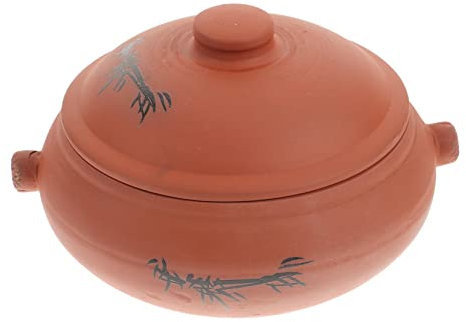 MAGICLULU 1stk Topf Aus Keramik Suppentopf Mit Deckel Japanische Suppe Topf Suppe Lager Topf Huhn Suppe Auflauf Suppe Topf Dünsten Suppentopf Stein Reis Topf Ton Topf Lila Ton Pfanne