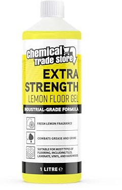Chemical Trade Store - Lemon Floor Gel 1L - Professional Floor Cleaner for Laminate, Vinyl, Tile, Wood & More - Powerful, Streak-Free, Fresh Lemon Scent