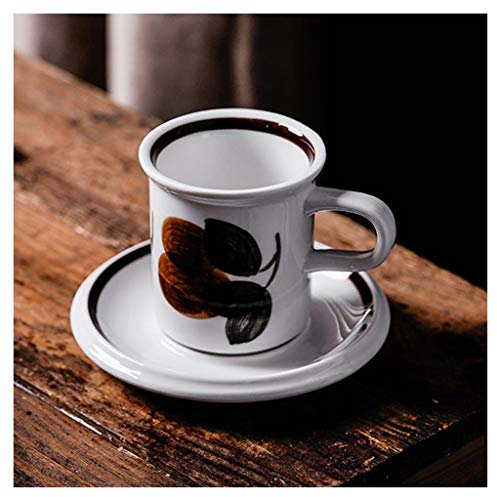 Kaffeetassen, handbemalte Mädchen-Tasse, exquisites hängendes Ohr-Kaffeetassen-Set, Retro-Heim-Teetasse, Atmosphäre, Hochzeitsgeschenk, modisches Geburtstagsgeschenk, mittel und klein für Kaffee,