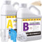 Kit per la creazione di stampi in silicone, gomma siliconica liquida elastica per realizzare stampi in silicone, fusione, in silicone traslucido 18 A, per resina fai da te, candele, sapone (4L)