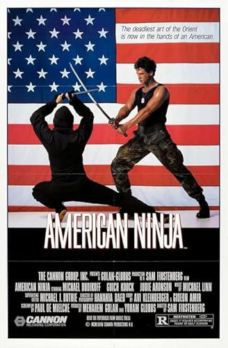 Poster American Ninja 1 01, A5, Wandkunst, Heimdekoration, Filmposter, Leinwand, Film, Kino, Retro, Vintage, Kult, klassisch, Nostargic, Saga, moderner Nachdruck, wir drucken jedes Poster für Sie,