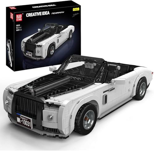 Mould King 10031 MOC Technik Car Modell, Kreativität Technologie Sportwagen Cabrio Auto Modellauto Bausatz,Designer Firas Abu-Jaber Ausstellungsstück für (1603 pcs) Klemmbausteine Bausatz