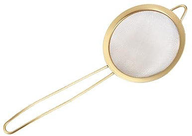 COLLBATH Fine Mesh Skimmer Spoon Oil Filter Mesh Colander Stainless Steel for Cooking