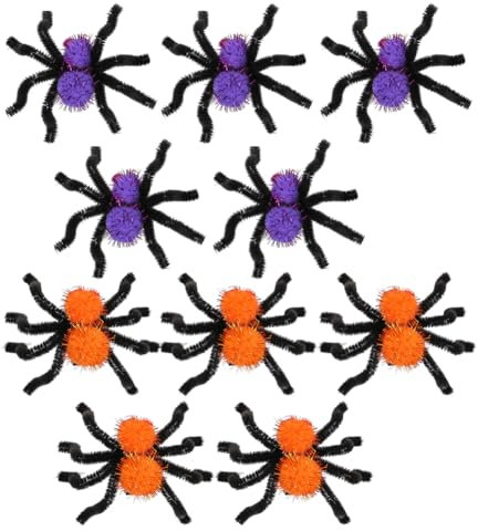 ihreesy 10 pinzas para el pelo con araña, accesorios para el pelo de Halloween, horror para el pelo, tocado para el pelo, horquilla, araña, horquilla, araña, pinzas para mujer, Halloween, fiestas,