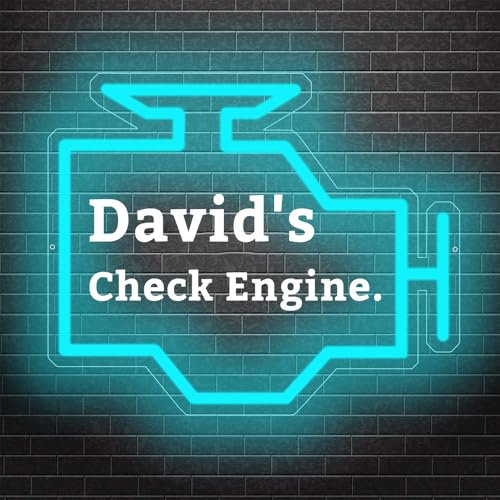 MYZQIFF Personalisierte Check Engine Neon Zeichen, benutzerdefinierte Name LED Garage Zeichen Wand Dekor, Check Engine Licht Neon Zeichen für Garage Dekoration, Mann Höhle, Geschenke für Papa Papa