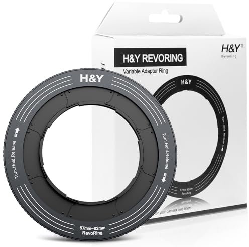 H&Y Step Up Rings for Filters Adapter Variable Step Up Ring Lens Filter Adapter Rings Stepping Up Ring 67-82mm to 82mm Titanium Gray