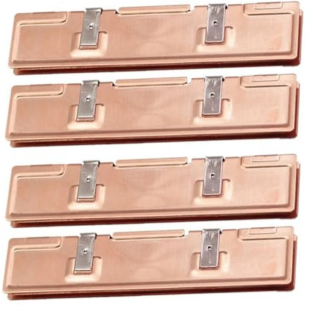 Kueohse 4 Stück RAM-Kühlkörper Kupferfarbe Aus Reinem Kupfer 126x26x7mm für RAM-Speicher Kühlung Wärmesenke Desktop-Speicher-Kühler DDR2 DDR3 DDR4
