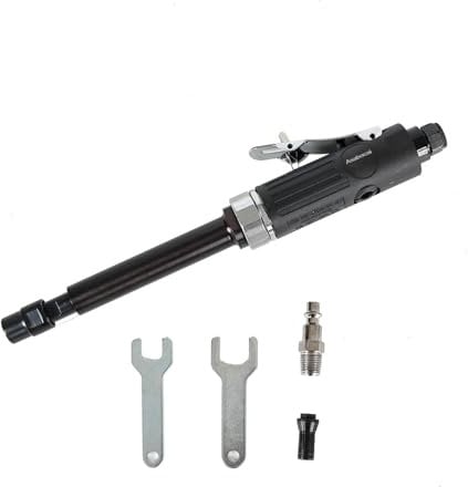 Ponceuse à air comprimé droite extra longue 6mm et 3mm, outil de meulage à tige pneumatique à grande vitesse avec longue tige allongée