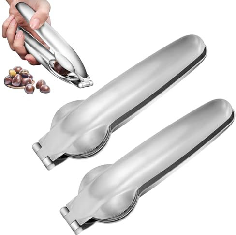 Taglia Castagne a Croce, 2Pezzi Pinza Taglia Castagne, Apri Castagne in Acciaio Inox, Incidi Castagne, Schiaccia Professionale Castagne , Coltello Per Schiaccianoci, Castra Castagne, Incisore Castagne