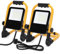 Aigostar LED Arbeitsleuchte 2x30W 2700LM IP65 Wasserdicht 6500K Kaltes Weißes Licht 25,8x18,3x5,4cm 2 Stück Tragbar Flexibel Wandmontage Garage Werkstatt Baustelle