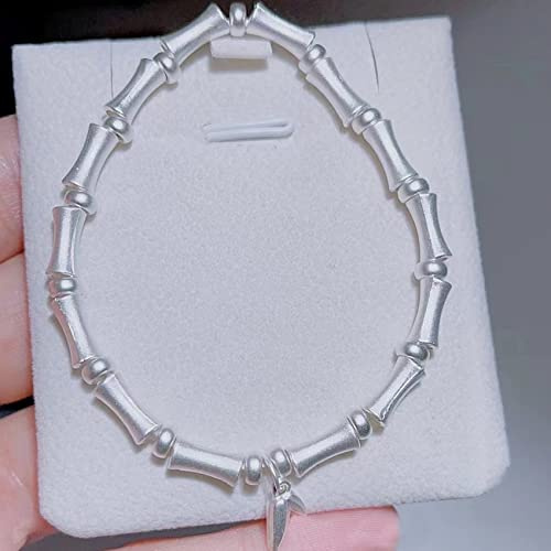 GSZCCZS Sterling Silber Armband Feng Shui Armband Silber Bambus Charm Armband Glücksbringer Anhänger Metallkette Armreif Reichtum Amulett Glücksarmband für Frauen Männer, Anhänger