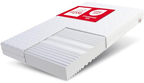 FDM Matratze 200x200 cm Härtegrad H3 H4 Höhe 14 cm Kaltschaummatratze Doppelseitige Rollmatratze HR-Schaum 7 Komfortzonen mit Hypoallergenem Waschbarem Premium-Bezug Oeko-Tex Comfort Duo MAX
