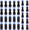 Lucywey 30 Piezas Conectores Neumáticos Enchufe Rápido 4/6/8mm - Juego Completo con Reductores 4-8/6-12mm, 360° Giro, Alta Resistencia (1 Mpa) para Sistemas de Aire Comprimido