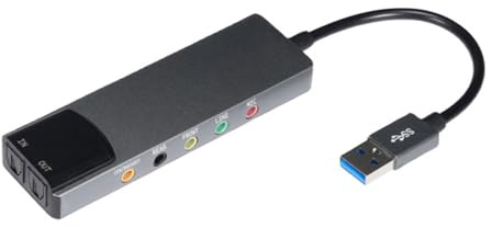 Externe USB-Soundkarte mit SPDIF-Digital-Sound für 5.1 &