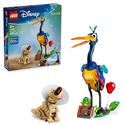 LEGO|DISNEY PIXAR Kevin & Dug Figures - Toy Golden Retriever Dog & Exotic Bird - DIY Kids' Bedroom Decor Idea - Birthday Gift for 9+ Year Old Girls & Up Movie Fans - 43290