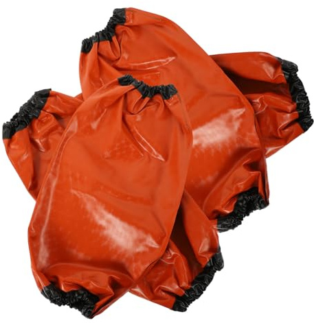 UKCOCO 2 paires Manchons de Bras Étanches PVC Protection Anti-huile pour Cuisine et Travaux Ménagers Manches Longues Résistantes et Durables