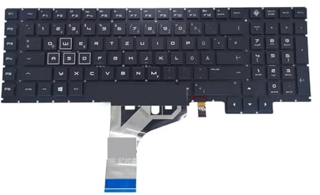 LXCOZED Belgisch Deutsch UK Italienisch RGB Backlit Tastatur Für HP für Omen 17-AN 17t-an TPN-Q195 17T-AN000 17-AN001CA AN008 Bunte Hintergrundbeleuchtung(German RGB Light)