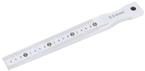 Spacnana Calibro Conico in Acciaio Inossidabile, Spessimetro per a Cuneo, Gamma 0,2 a 4 Mm, con Scale Chiare per Costruzioni Ferrovie Energia Ceramica Impianti Idraulici Automotive